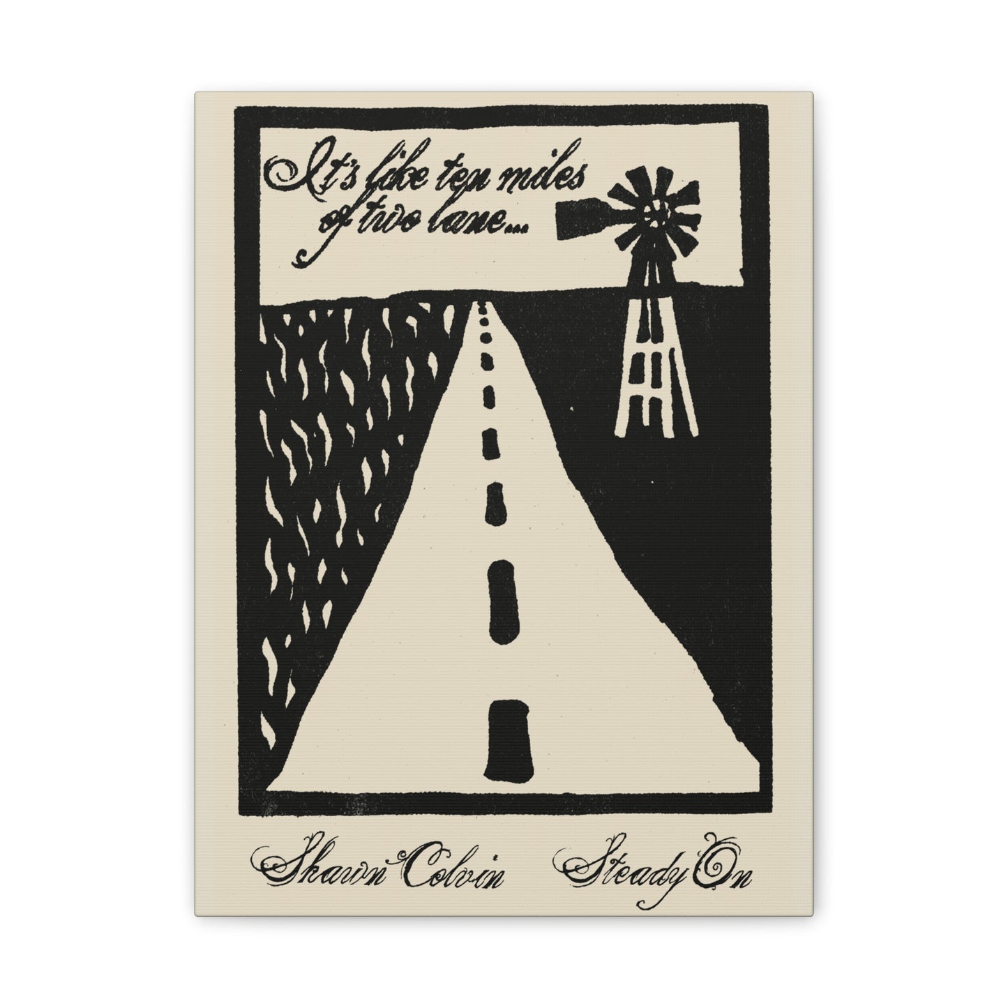 Shawn Colvin "Steady On Poster" Canvas